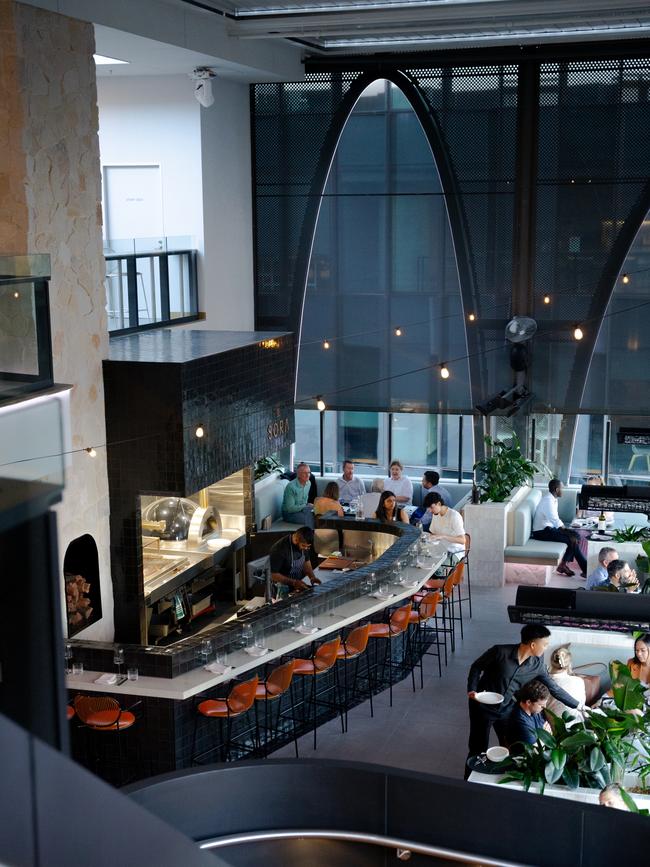 The rooftop bar offers slick interiors and a unique menu. Picture: Supplied