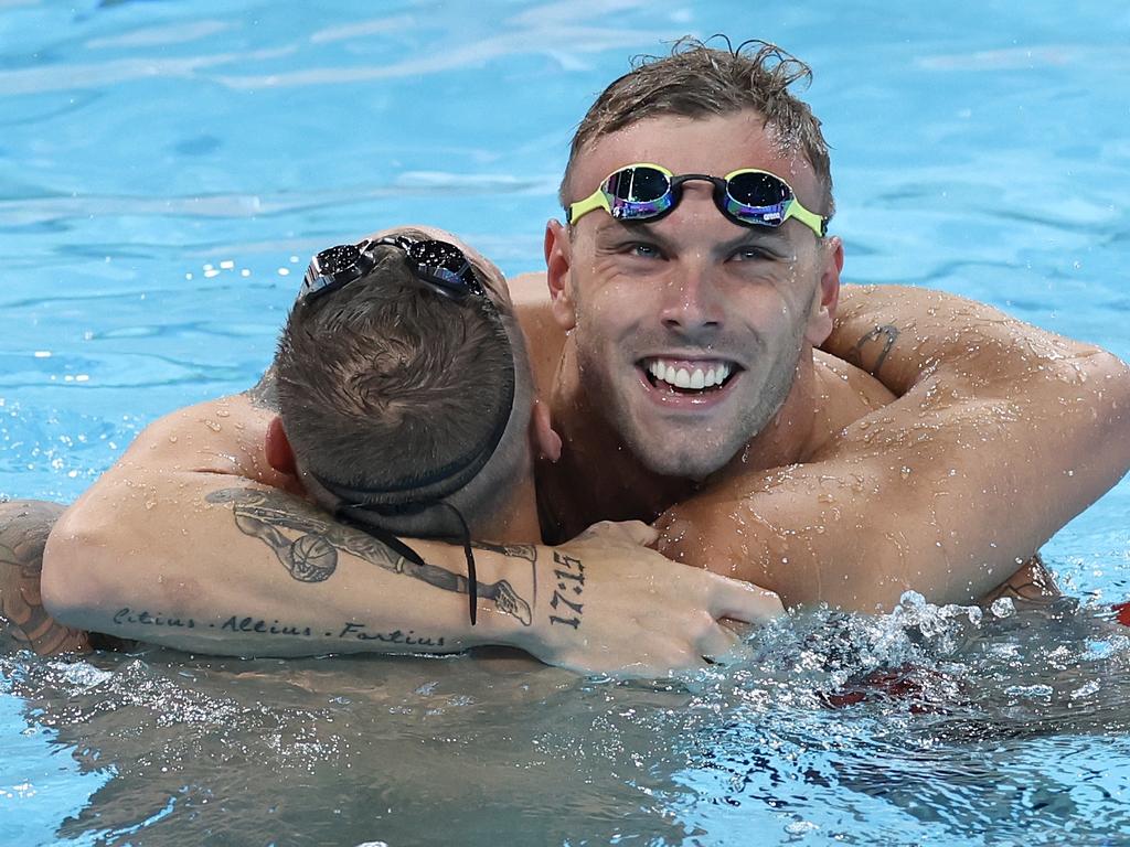 The Australian swimmer swam the two-length sprint 0.21 seconds quicker than the current mark - but his time will not count.