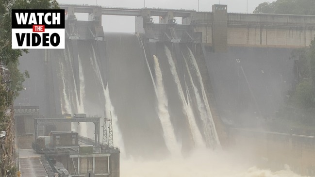 Astounding vision of Warragamba Dam spilling over