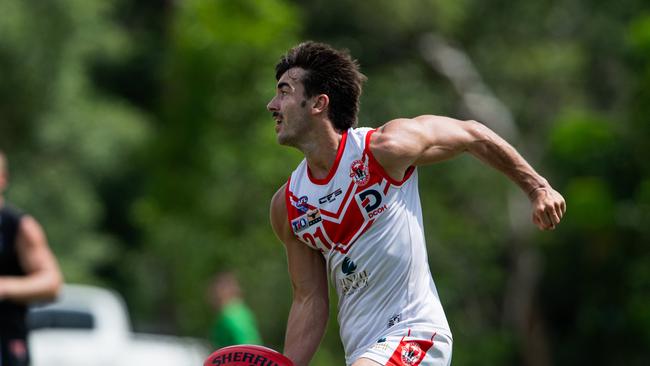 Joel Hillis playing in the Southern Districts vs Waratah match in Round 13 of the 2024-25 NTFL season. Picture: Pema Tamang Pakhrin