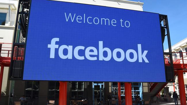 Facebook's corporate headquarters campus in Menlo Park, California. Picture: AFP