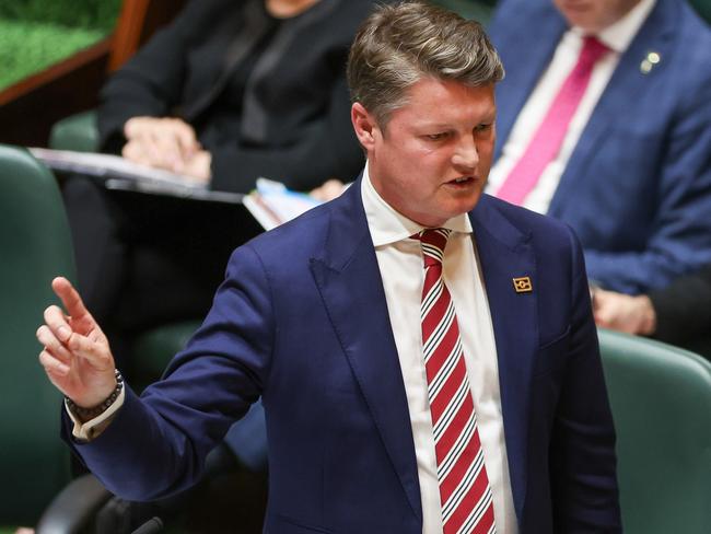 MELBOURNE, AUSTRALIA - OCTOBER 03: Deputy Premier Ben Carroll addresses the floor during Question Time at Victorian Parliament house on October 03, 2023 in Melbourne, Australia. Recently appointed State Premier of Victoria Jacinta Allan takes over from Daniel Andrews who resigned after nine years as Premier. (Photo by Asanka Ratnayake/Getty Images)