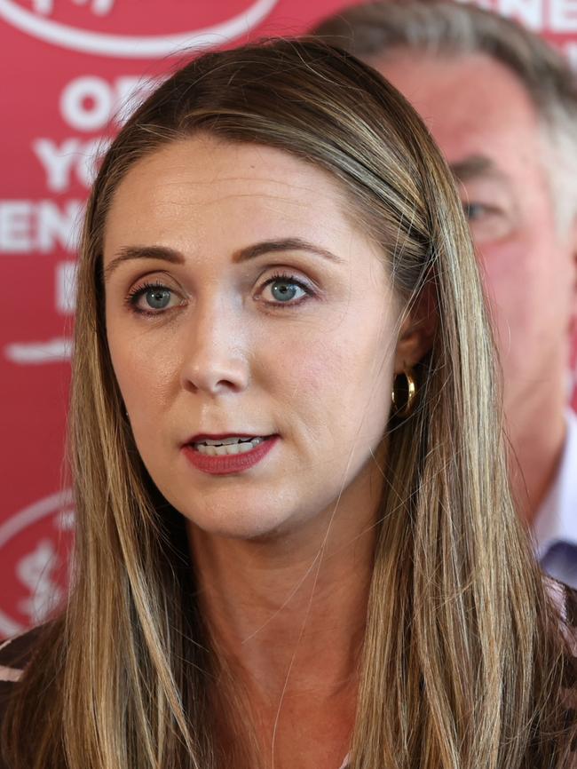 Queensland Local Government Minister Meaghan Scanlon in Townsville on Tuesday. Picture: Adam Head