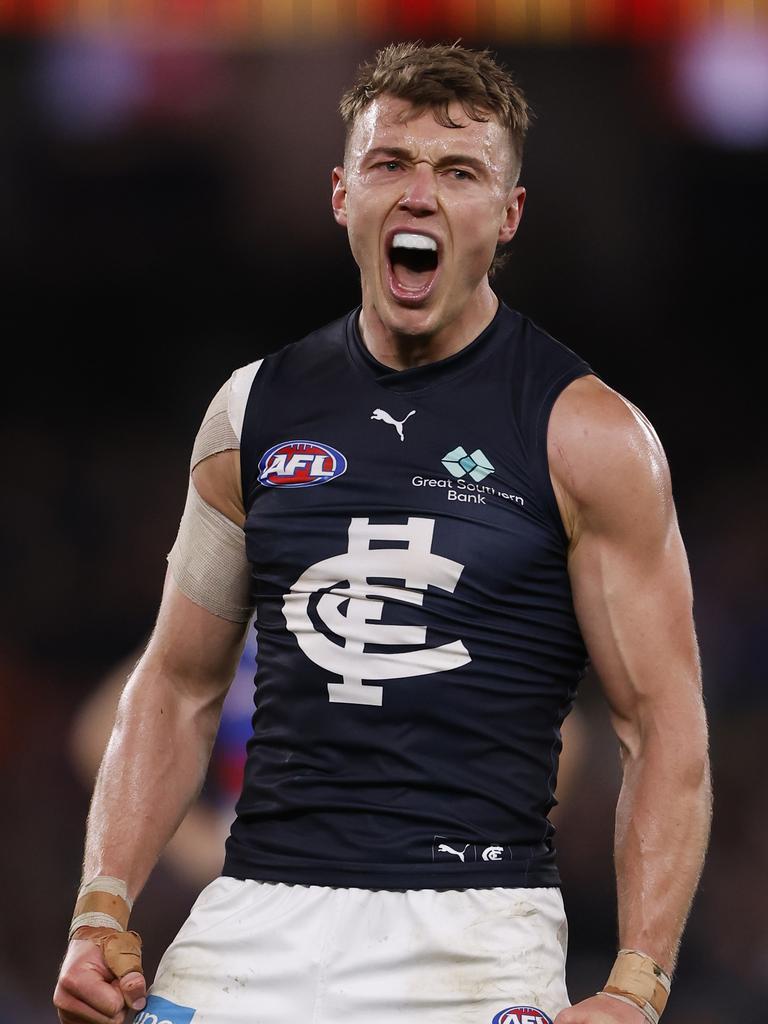 Patrick Cripps has had another standout season for Carlton. Picture: Darrian Traynor/AFL Photos/via Getty Images