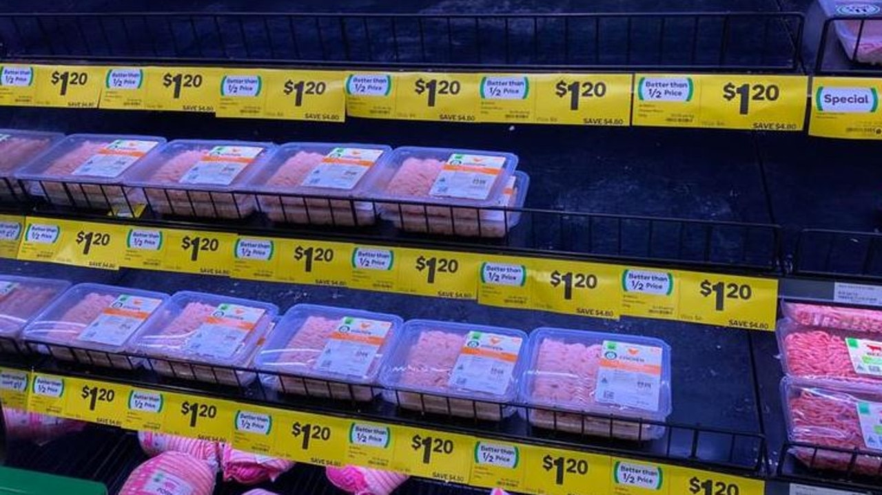 Shoppers were amazed at the huge markdown on chicken mince. Picture: Facebook