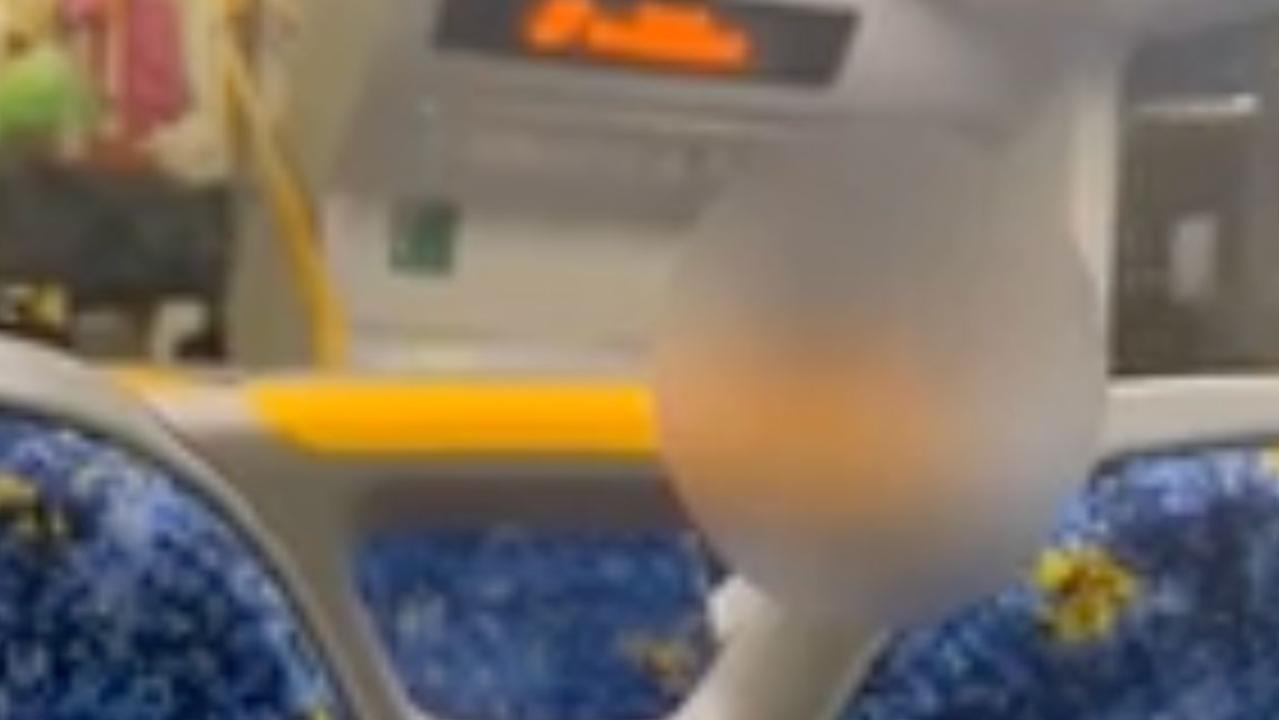 Commuters were in for an awkward ride home after two travellers were spotted getting risque on a Sydney train. Picture: news.com.au
