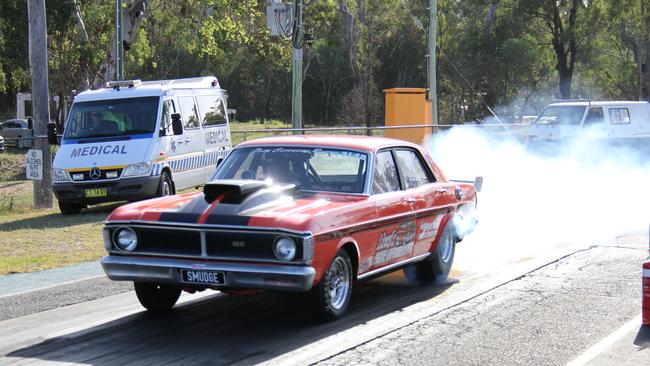 Hundreds have been evacuated from the Benaraby Dragway. Picture Rodney Stevens