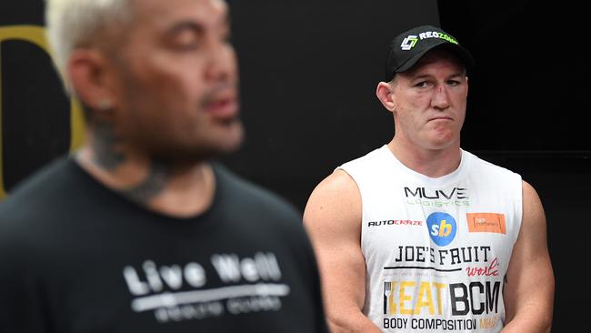 What can Paul Gallen expect from Mark Hunt? Picture: Dan Peled