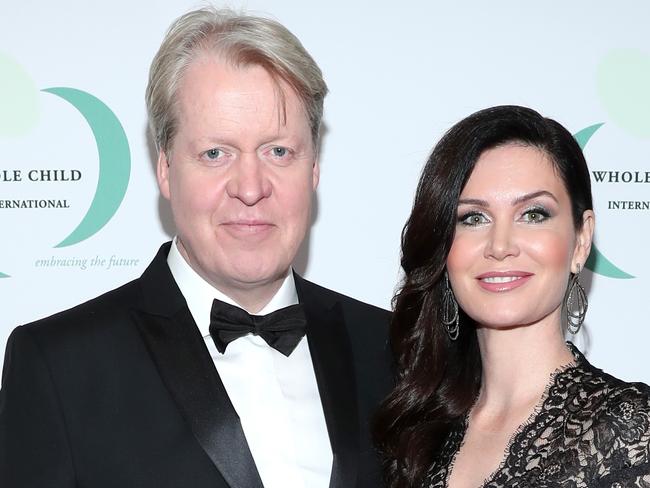 BEVERLY HILLS, CA - OCTOBER 26: 9th Earl Spencer Charles Spencer (L) and Countess Karen Spencer at the Whole Child International's Inaugural Gala in Los Angeles hosted by The Earl and Countess Spencer at Regent Beverly Wilshire Hotel on October 26, 2017 in Beverly Hills, California. (Photo by Rich Polk/Getty Images for Whole Child International)