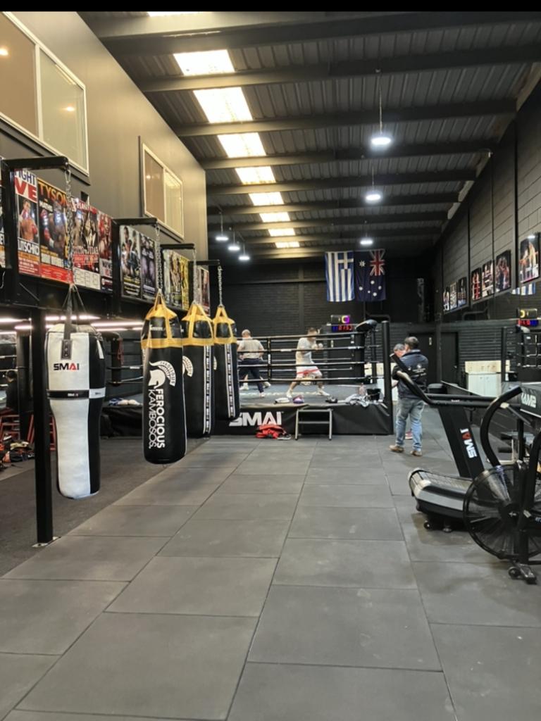 (AFTER) The old storage warehouse George Kambosos has transformed into a gym. Picture Supplied