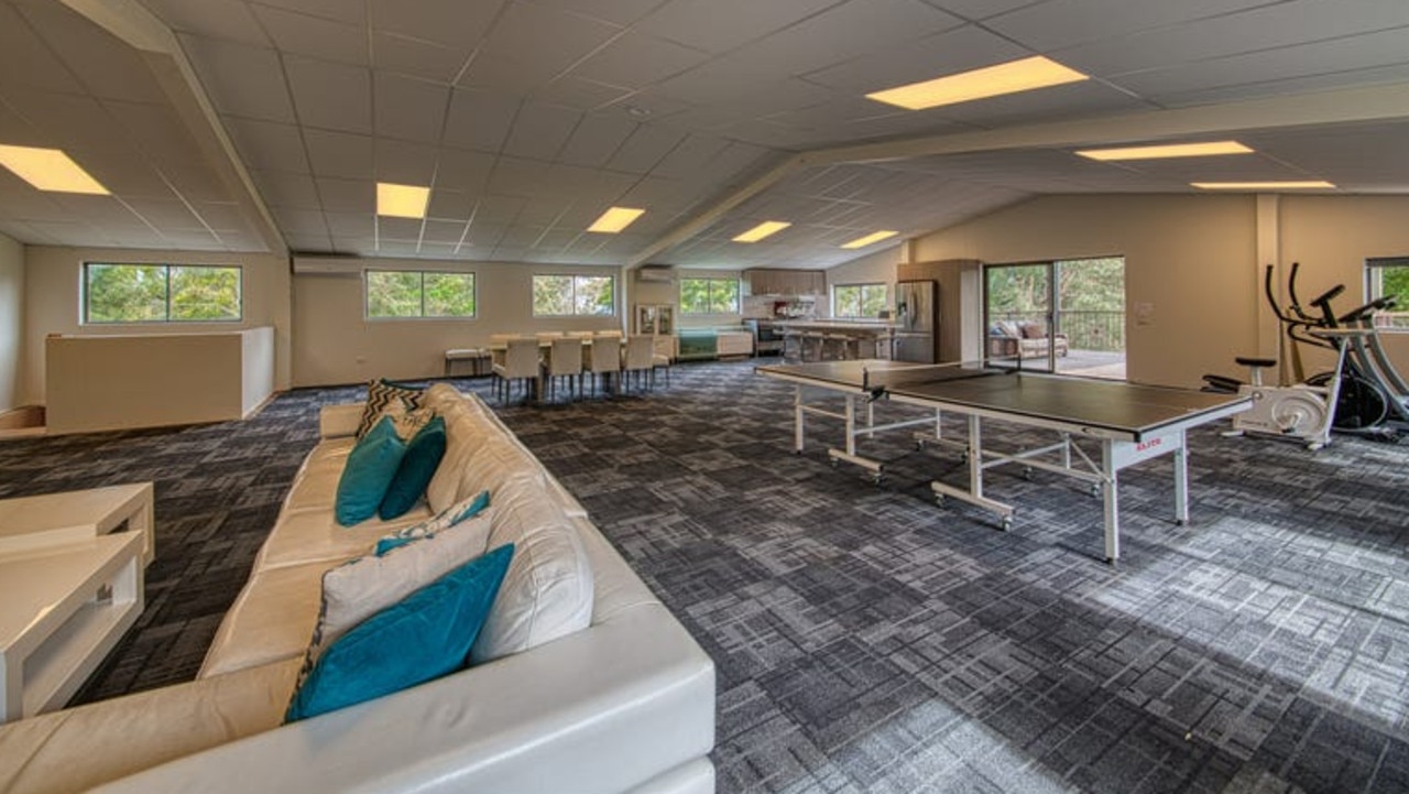 The huge games room can be used for gym, table tennis and more.