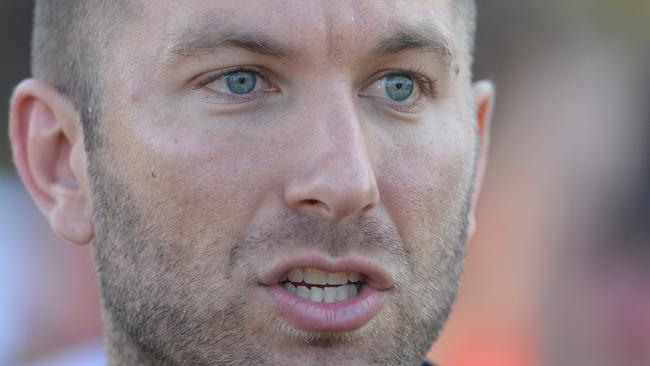 Upwey Tecoma coach Liam Burke praised his side’s improved defence after quarter-time. Picture Chris Eastman