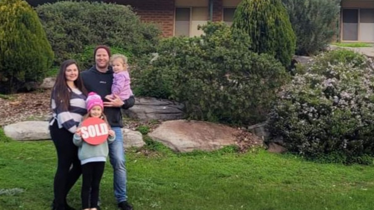 Shan and Matthew Henderson outside their home. Picture: Supplied