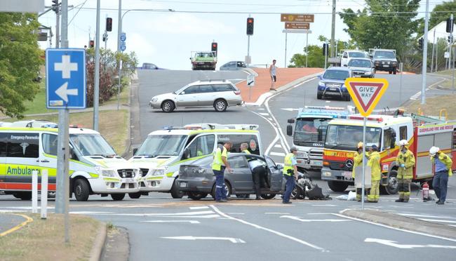 Another 2013 crash on the corner of Pine and Delacy Sts between a bus and a vehicle. . Picture: Rob Williams