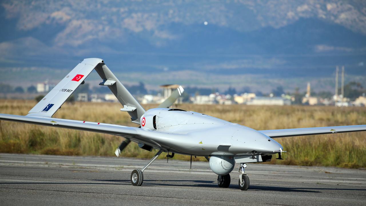 Ukrainian forces have widely adopted drones since the Russian incursion, transitioning from expensive models like the Bayraktar TB2 (Pictured) to smaller, more cost-effective drones. Picture: Getty Images