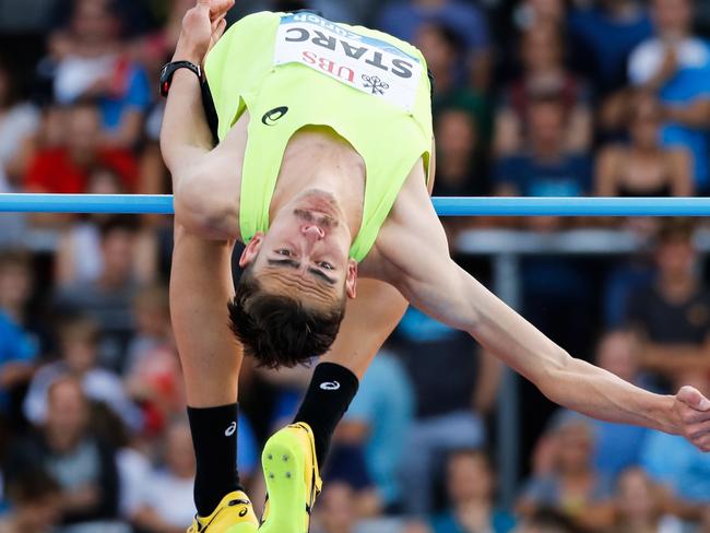 Australia's Brandon Starc competes in the Men High Jump during the IAAF Diamond League competition on August 29, 2019, in Zurich. (Photo by STEFAN WERMUTH / AFP)