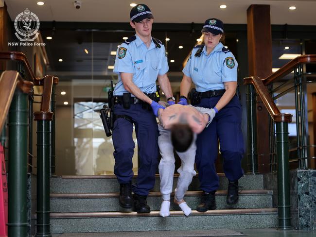 NSW Police arrest a second man over an alleged attempt to set a Newtown synagogue alight on January 11, 2025. Picture: NSW Police