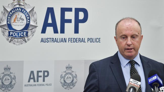 AFP Assistant Commissioner Neil Gaughan said the AFP were alleging Choi was a Sydney-based “loyal agent of North Korea”. Picture: Peter Parks/AFP