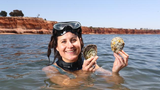 The Nature Conservancy’s Anita Nedosyko says the organisation will build a new artificial reef near Adelaide’s coastline, in addition to a 20ha reef near Ardrossan, where work is almost complete. Picture: Tait Schmaal