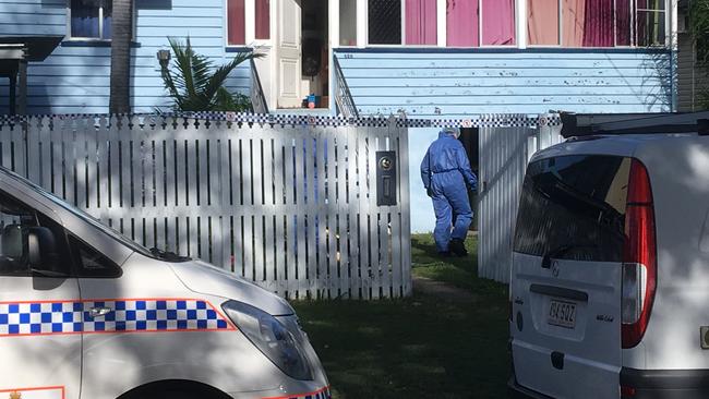 Detectives investigate the suspicious death of a man at Depot Hill in 2019.