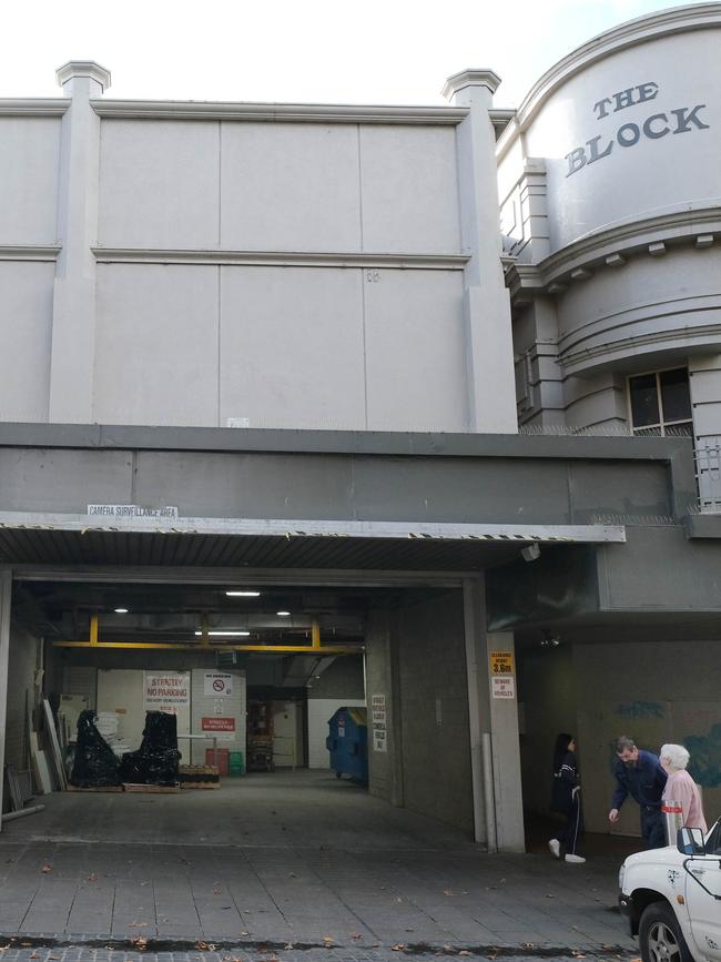 The loading bay on Market Square mall was built over a street next to the heritage-listed Block building: Mark Wilson