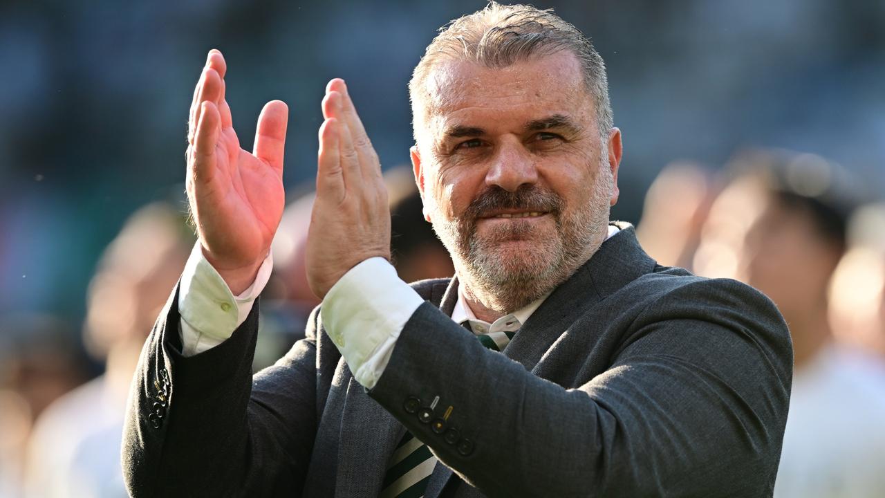 GLASGOW, SCOTLAND – JUNE 03: Ange Postecoglou, Manager of Celtic celebrates after the Scottish Cup Final match between Celtic and Inverness Caledonian Thistle at Hampden Park on June 03, 2023 in Glasgow, Scotland. (Photo by Richard Sellers/Sportsphoto/Allstar via Getty Images)