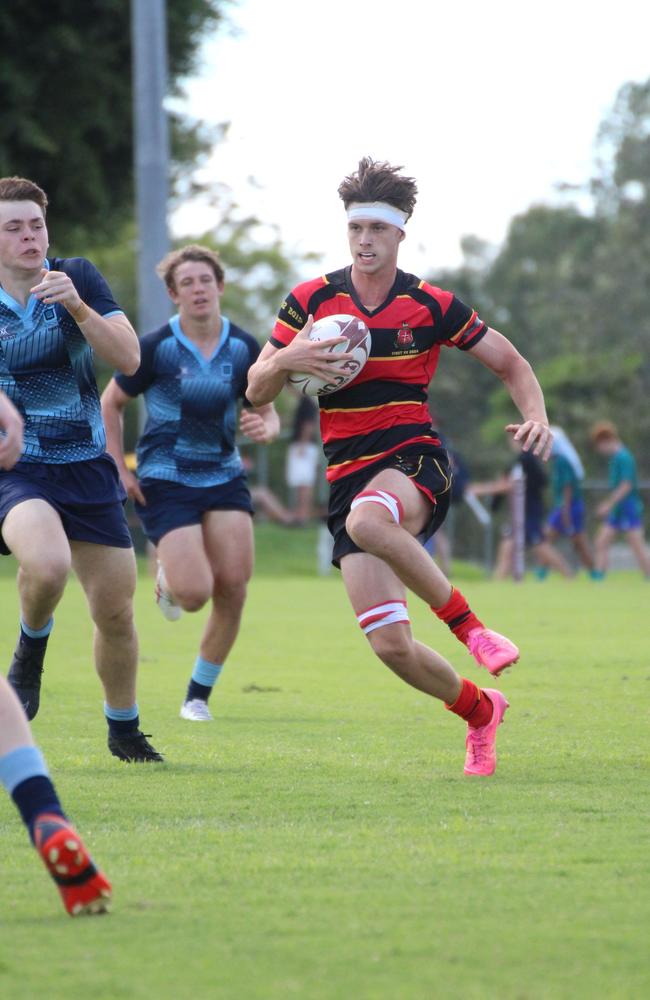Ballymore Cup rugby action at the Albany Creek Brumbies Junior Rugby Union Club on Friday, April 12, 2024.