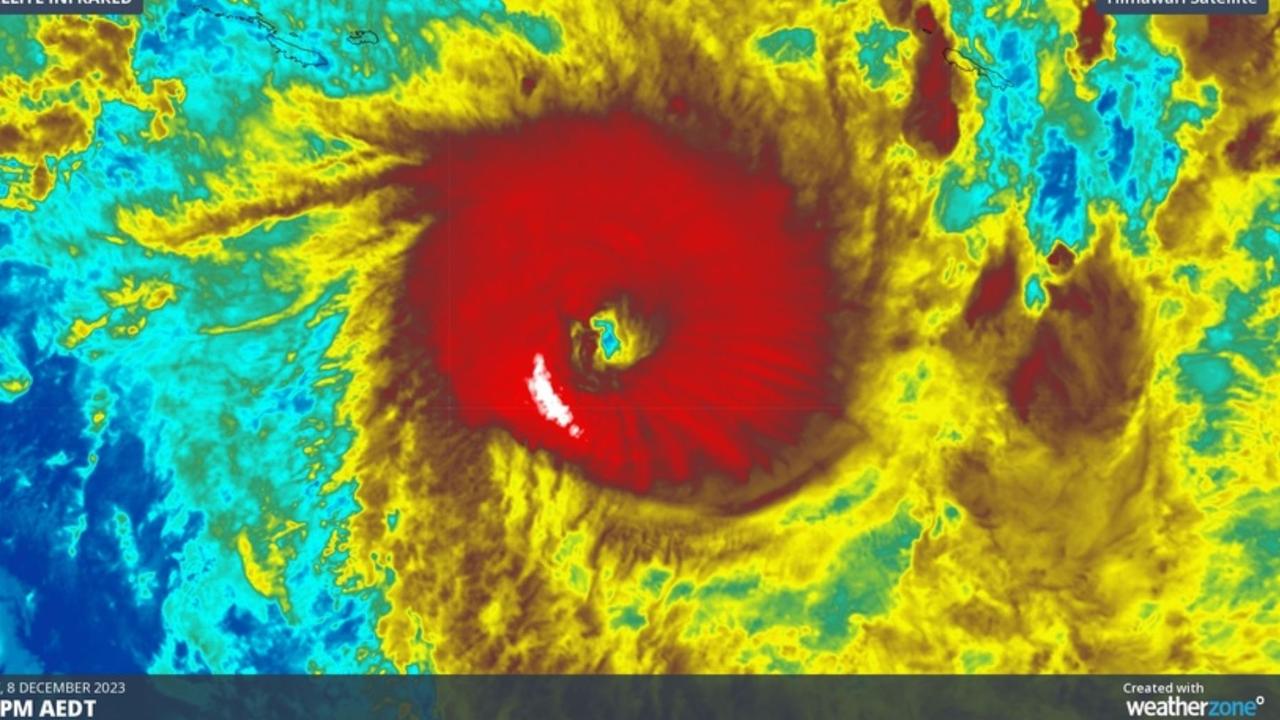 Tropical Cyclone Jasper in infared satellite on Friday, December 8. Picture: Weatherzone