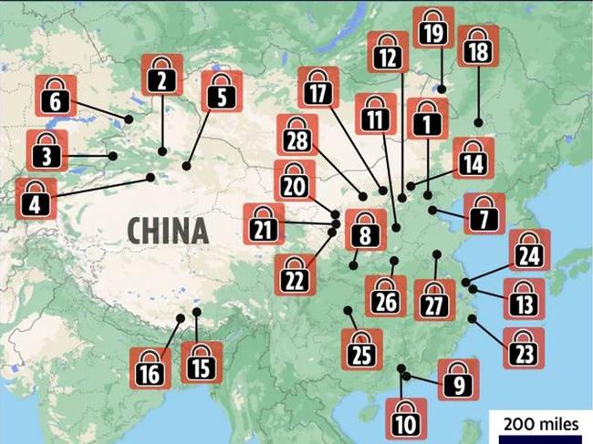 Data shows 208 million people are currently living under some level of lockdown in China.