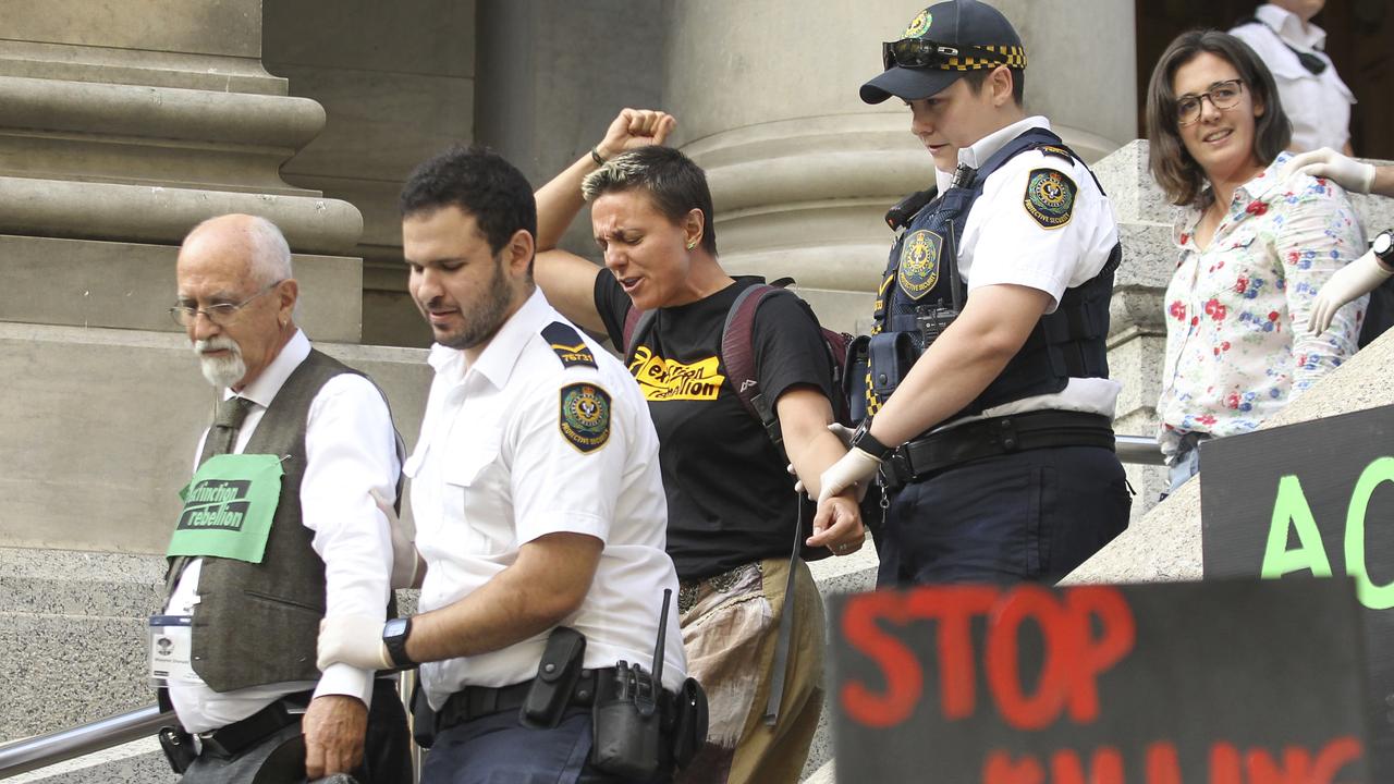 Climate change protesters forcibly removed from Parliament House | news ...