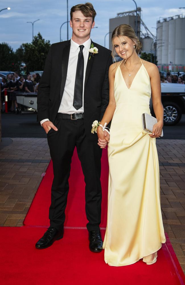 Pat Neilson and Meg McNamee at Toowoomba Grammar School formal at Rumours International, Wednesday, November 15, 2023. Picture: Kevin Farmer