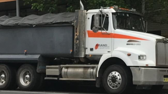 The truck following the crash: Rebecca Brown