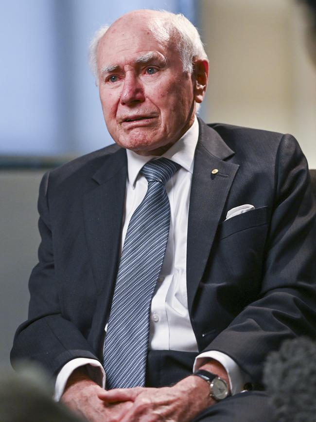 Former prime minister John Howard during an interview at the National Archives of Australia in Canberra. Picture: NewsWire / Martin Ollman