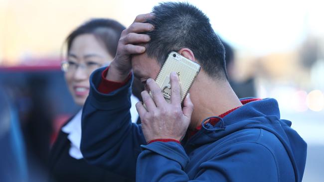 Oriental Mart owner Zhong Lin is devastated his store has been destroyed by fire. Picture: Tait Schmaal