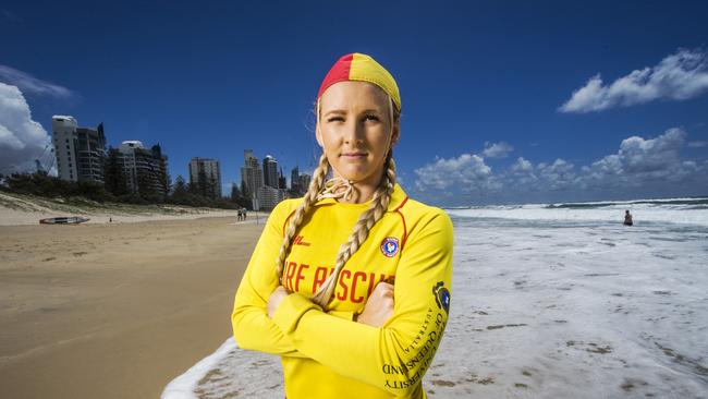 Surf Life Saving Queensland is concerned we'll see a spike in drownings and rescues at Queensland beaches with 30,000 British tourists expected to visit Australia over the next few weeks for the Ashes. They're launching a campaign to stop the Barmy army getting into trouble at the beach and say it will be a test for the Commonwealth Games when thousands of tourists will visit the Sunshine State.Pictured: Surf Life Saver Britt Brymer.Picture: NIGEL HALLETT