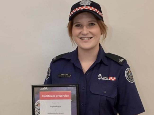 Strathmerton’s Taylah Logie has been a member of the CFA for 10 years. Picture: Supplied