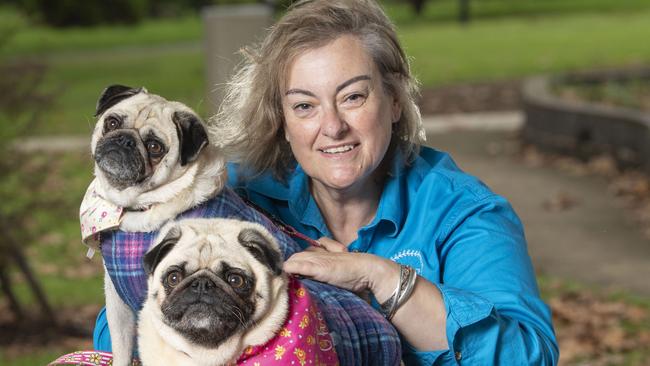 Rita Faulks wanted to create local and healthy pet treats for her pugs Charlie and Mia. Over the past seven years, she has operated Charlie and Mia’s Barkery, with impressive results. Monday, May 23, 2022. Picture: Nev Madsen.