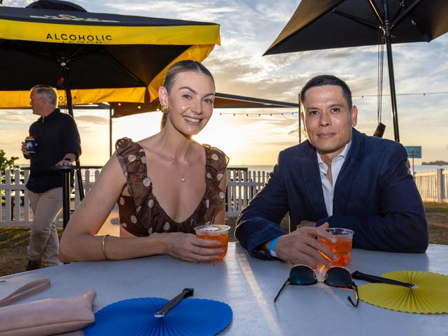 Olivia Ashford and Randal Ashford at the 2025 Hospitality NT Aristocrat Technologies Awards for Excellence, Darwin Ski Club. Picture: Pema Tamang Pakhrin