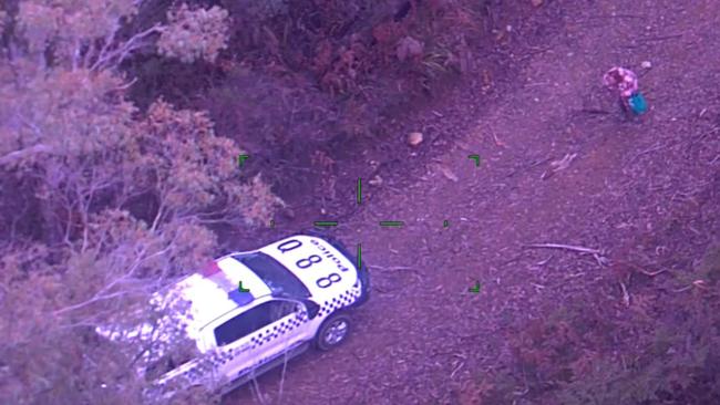 Ms Ip was forced to camp out at her car when it became bogged. Picture: Victoria Police