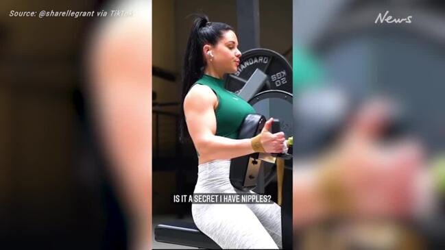 Fitness fan defends not wearing bra to gym