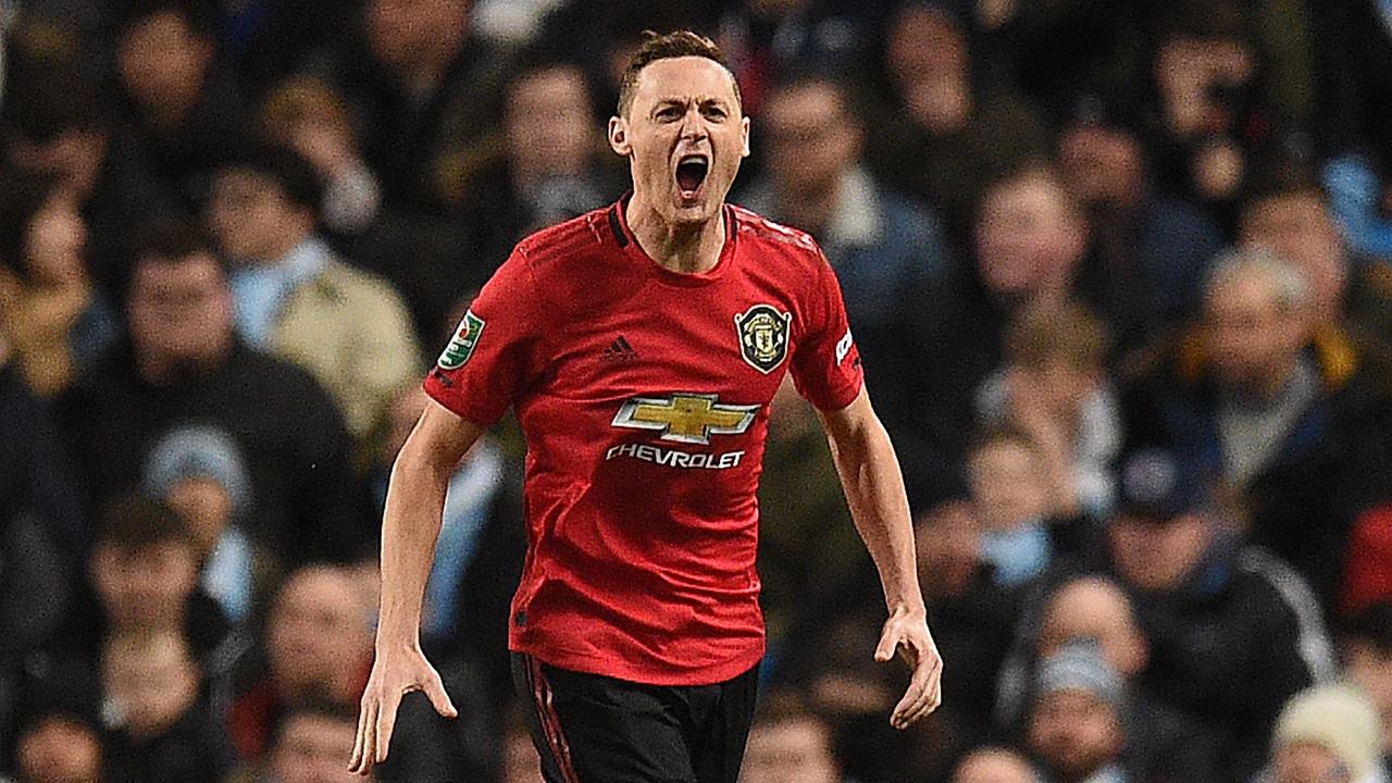 Nemanja Matic scored the only goal of the game but was later sent off as Manchester United chased that all-important second goal.
