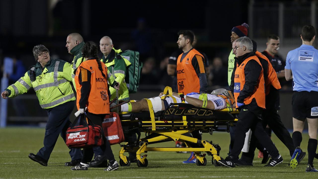 Michael Fatialofa was stretchered off at the start of January and has been in hospital ever since.