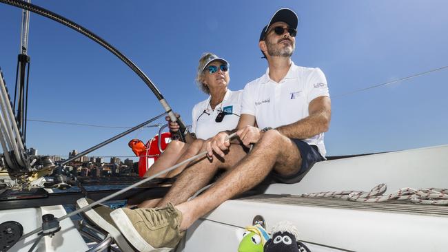 Sailors in the two-handed division preparing for the race.