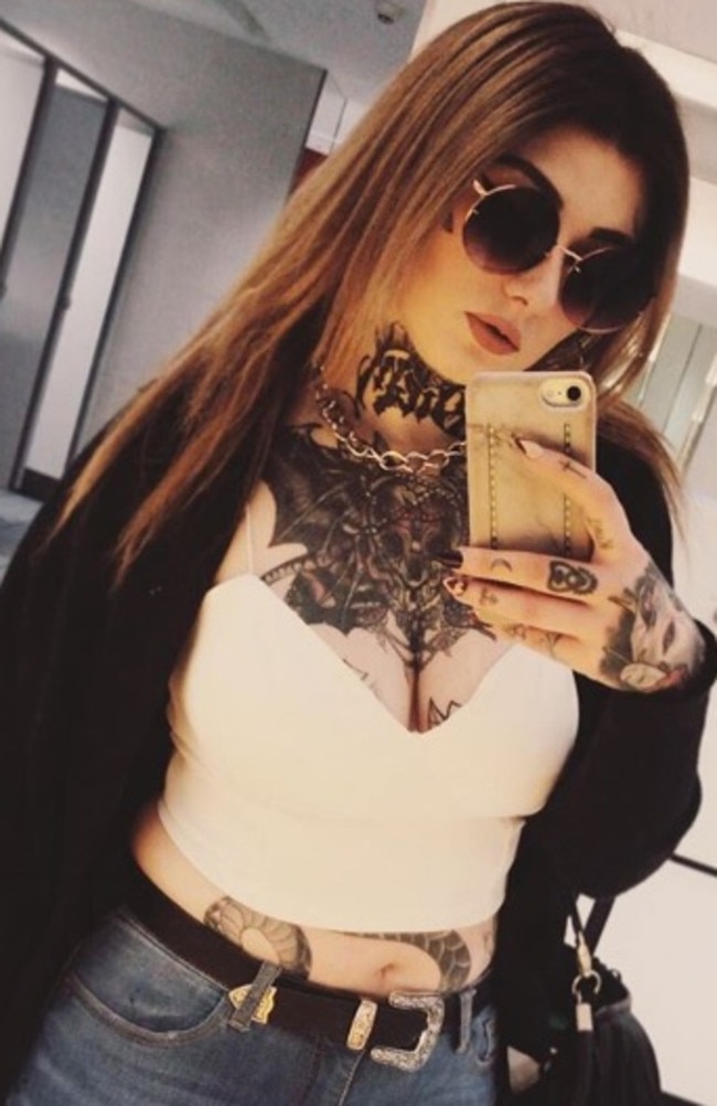 Kayleigh wants to eventually cover her entire body in tattoos. Picture: Instagram