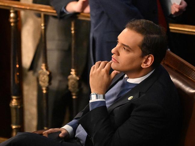 Newly elected Republican Representative from New York George Santos looks on as the US House of Representatives convenes for the 118th Congress at the US Capitol in Washington, DC, January 3, 2023. (Photo by Mandel NGAN / AFP)