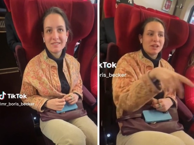A man has been praised for telling a train passenger to move from the seat he paid for after she was comfortably sat in it.