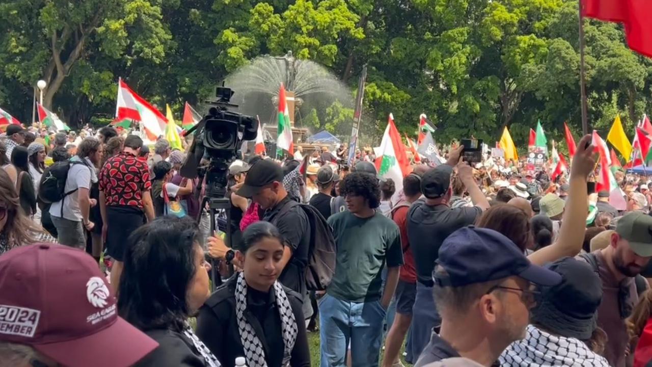 The protest in Hyde Park. Picture: Supplied