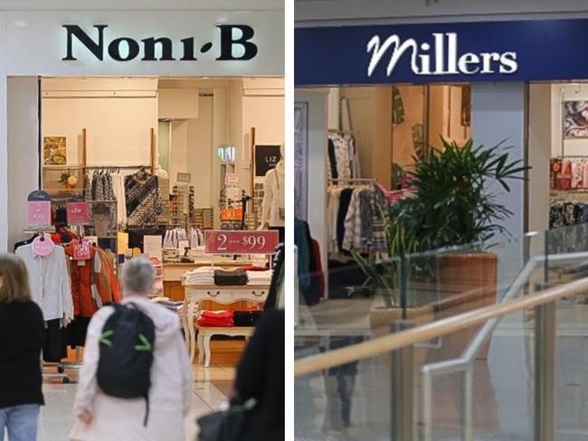 Noni B and Millers fashion stores will be closed across the country in the coming months, including several in Townsville. Pictures: Supplied.