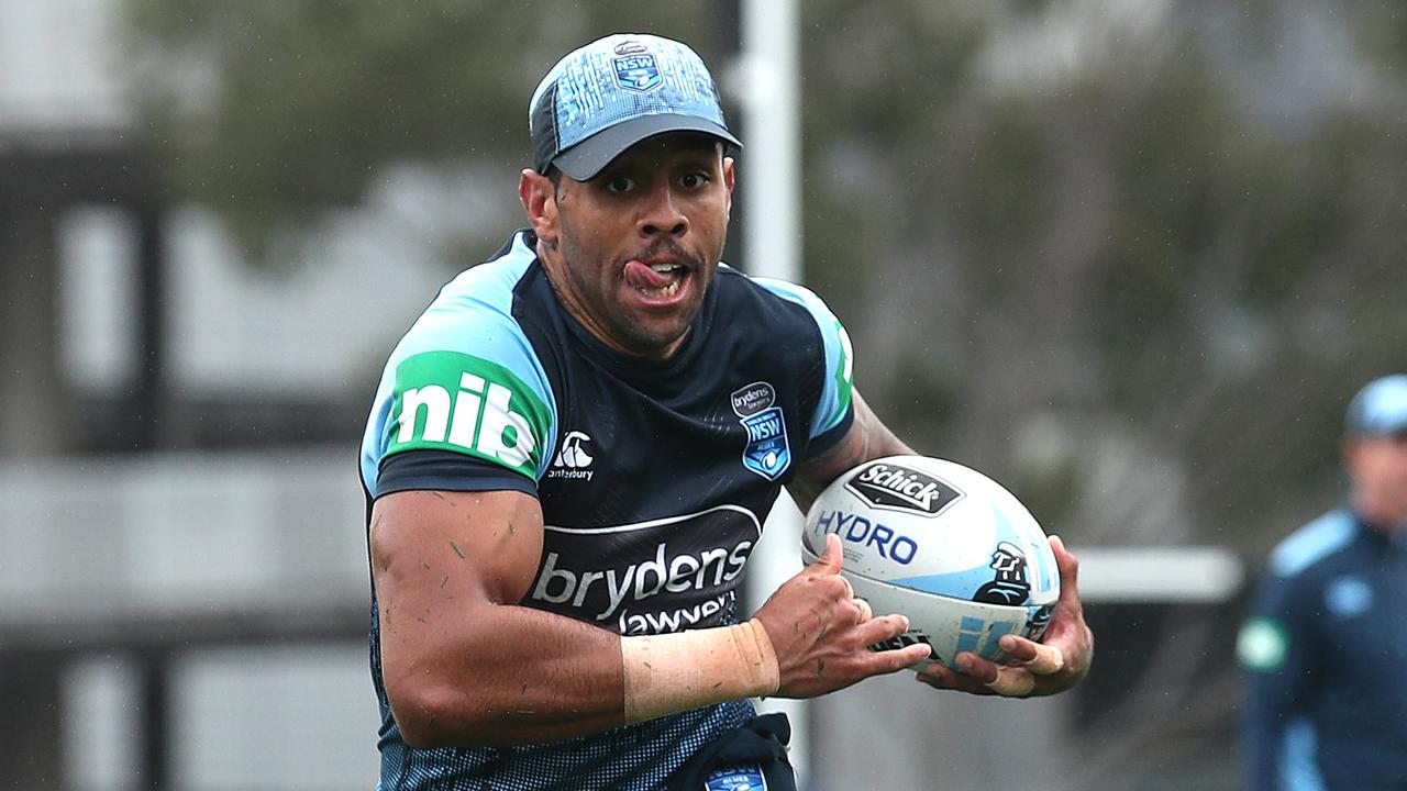 Josh Addo-Carr during NSW Blues training in Sydney.