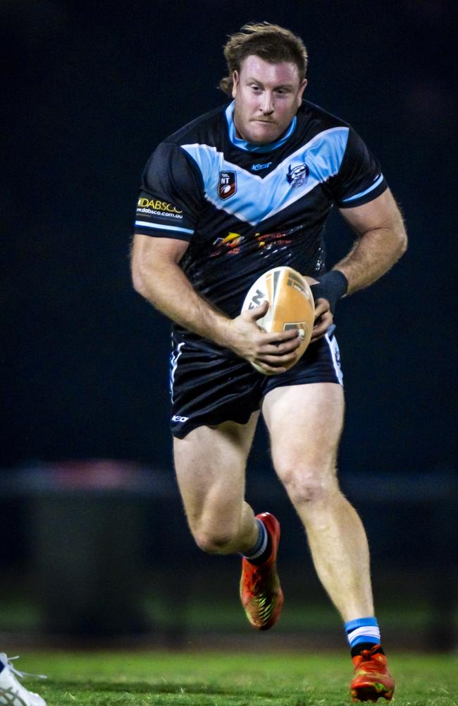 Adam Hall brought the power for the Northern Sharks in the 2024 NRL NT season. Picture: Patch Clapp / NRL NT